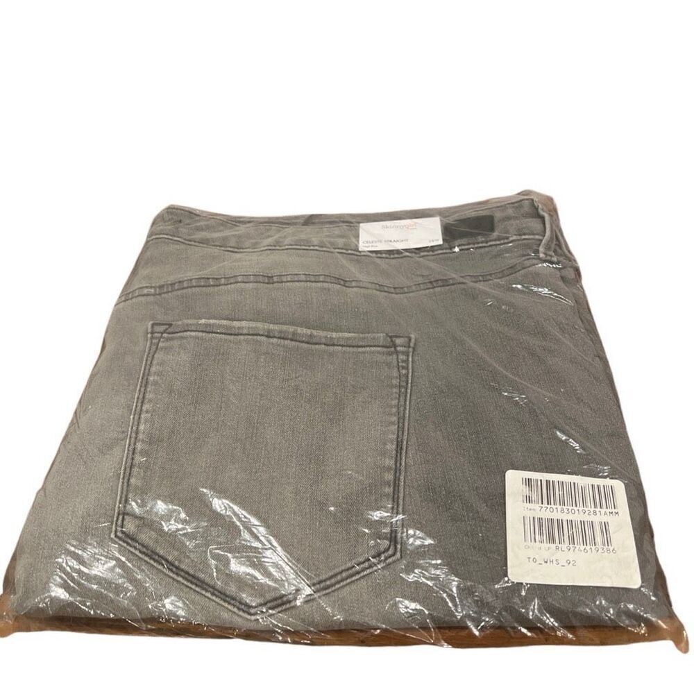 Skinny Girl Celeste Straight High Rise Jeans Gray Sz.28W NWT